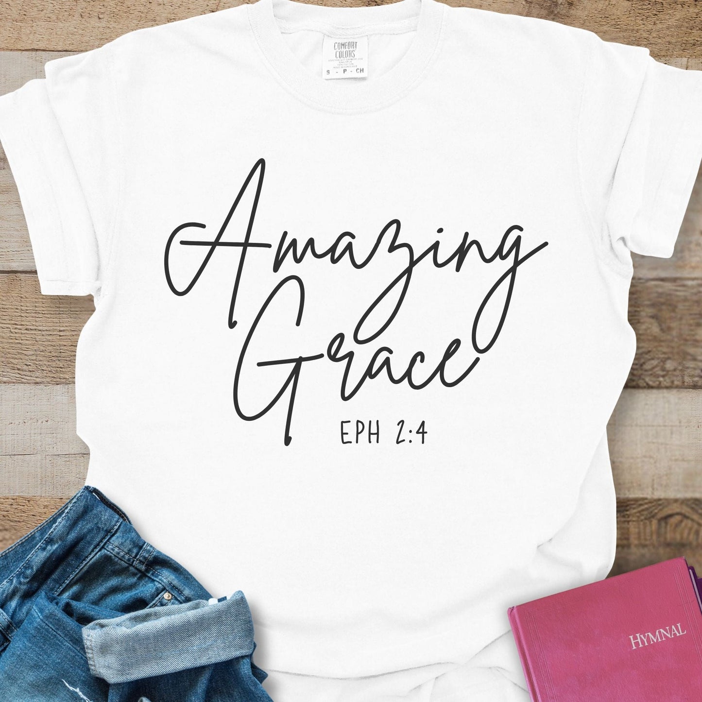 Amazing Grace Simple Script - Tee