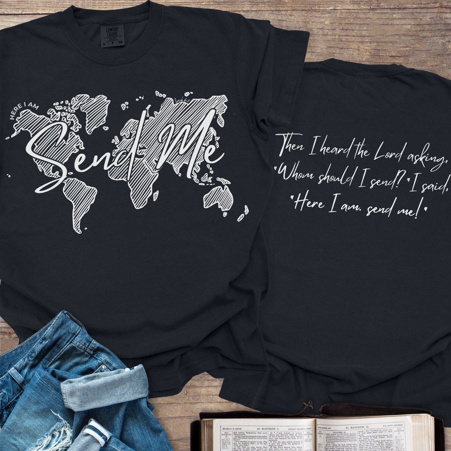 Send Me World Map - Tee