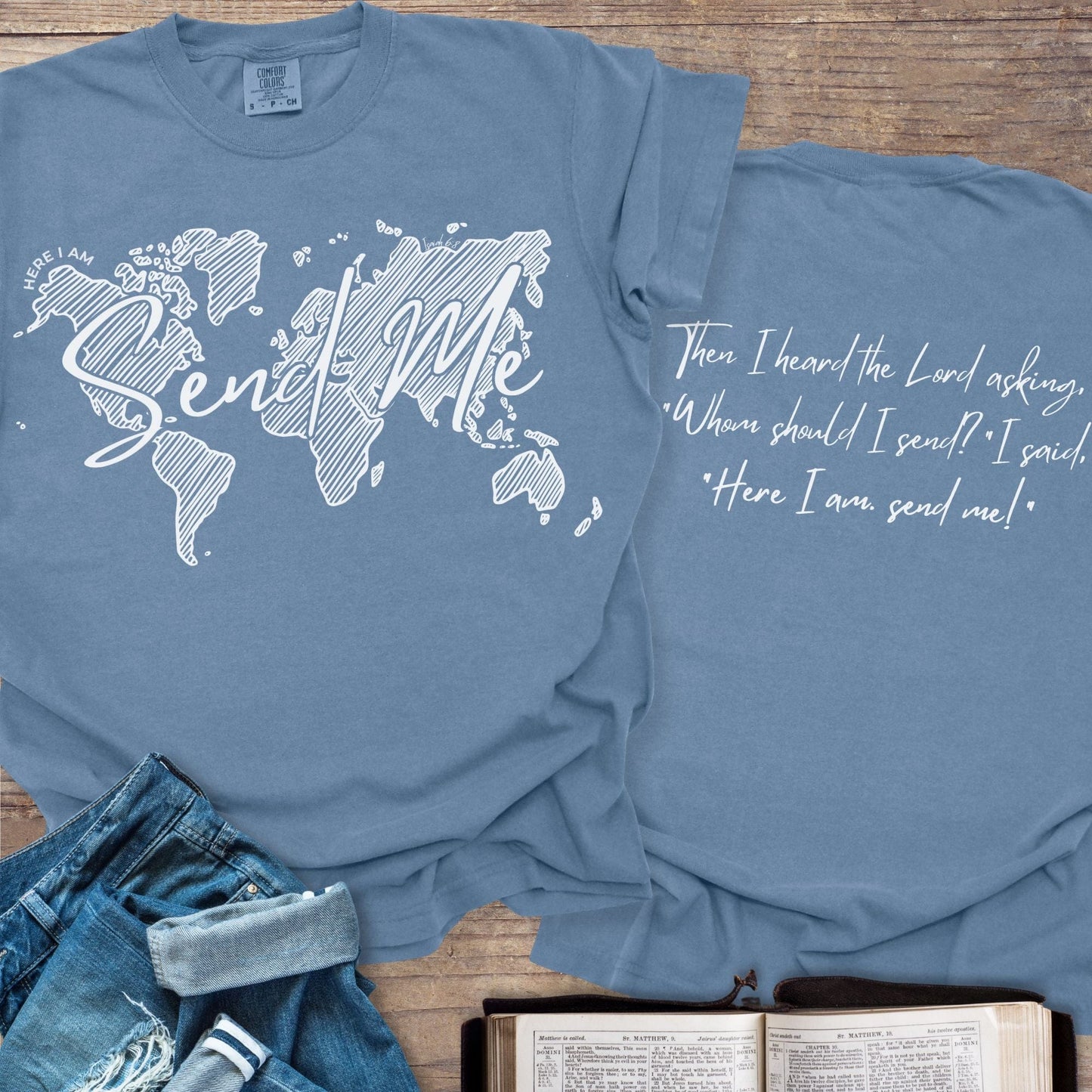 Send Me World Map - Tee
