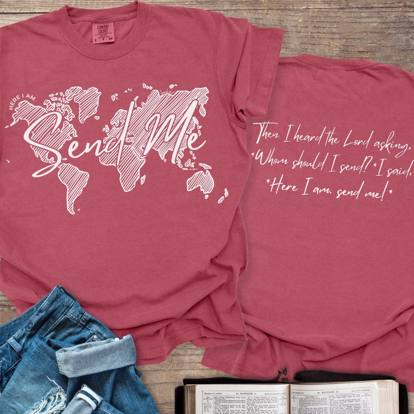 Send Me World Map - Tee
