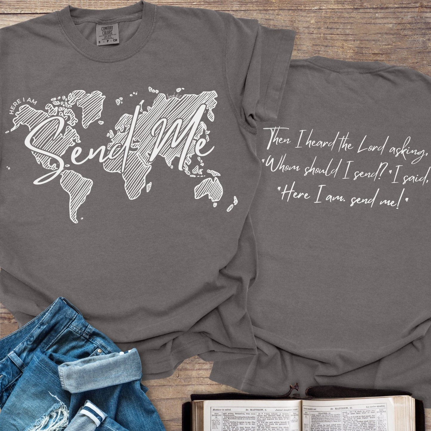 Send Me World Map - Tee