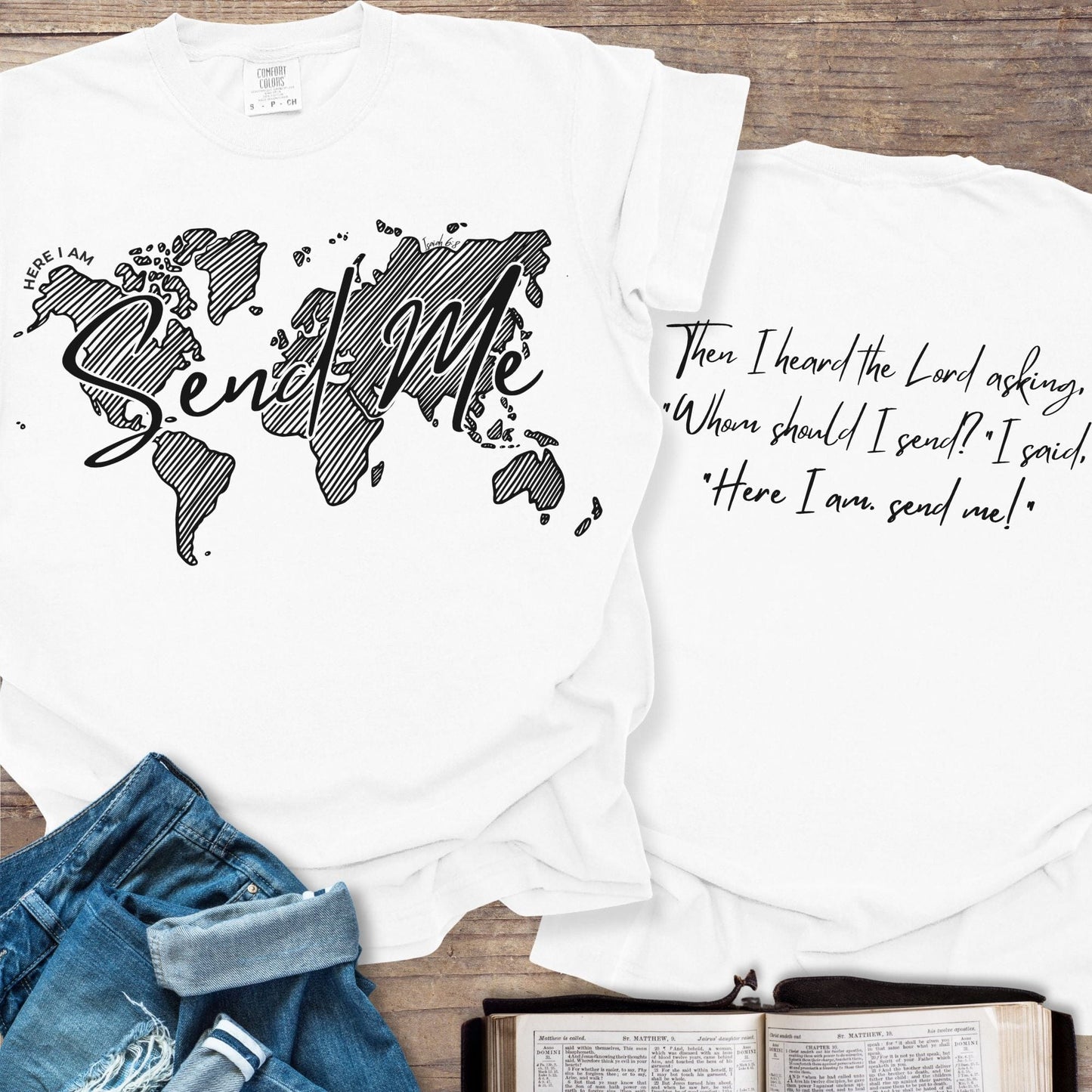 Send Me World Map - Tee