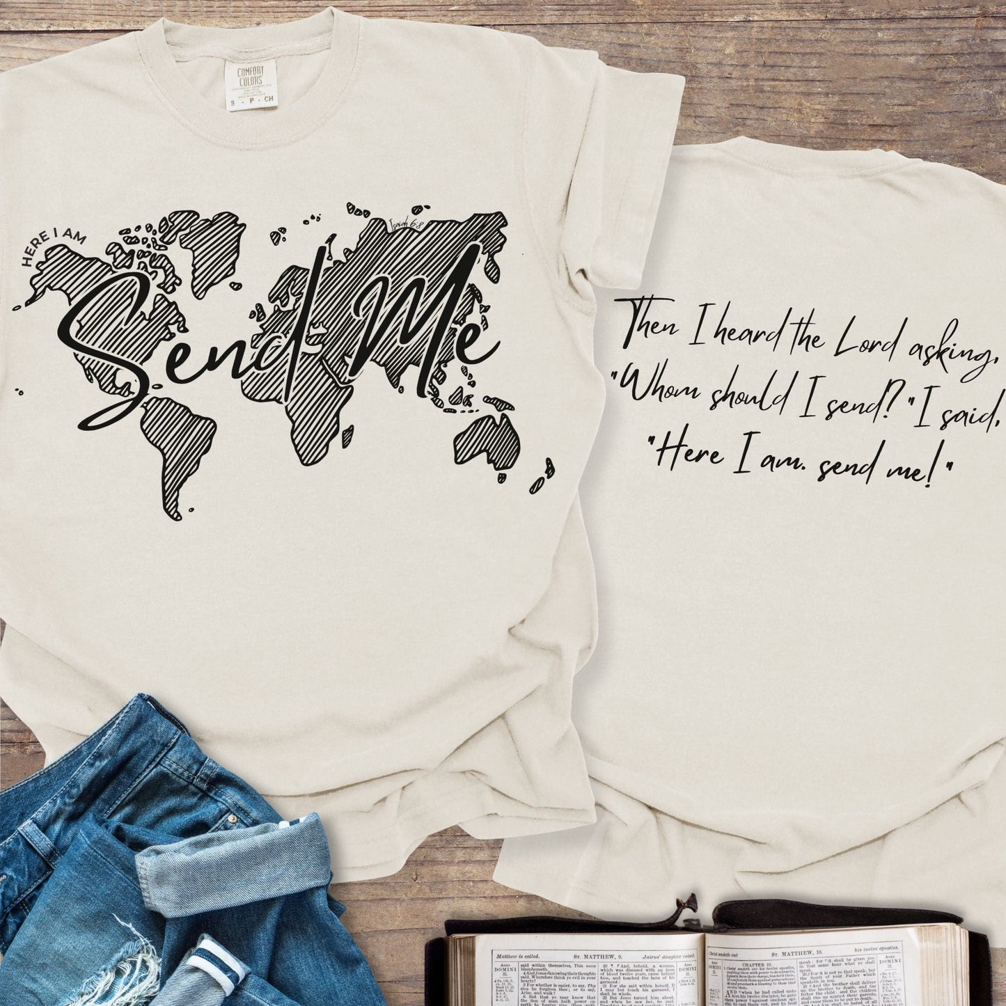 Send Me World Map - Tee