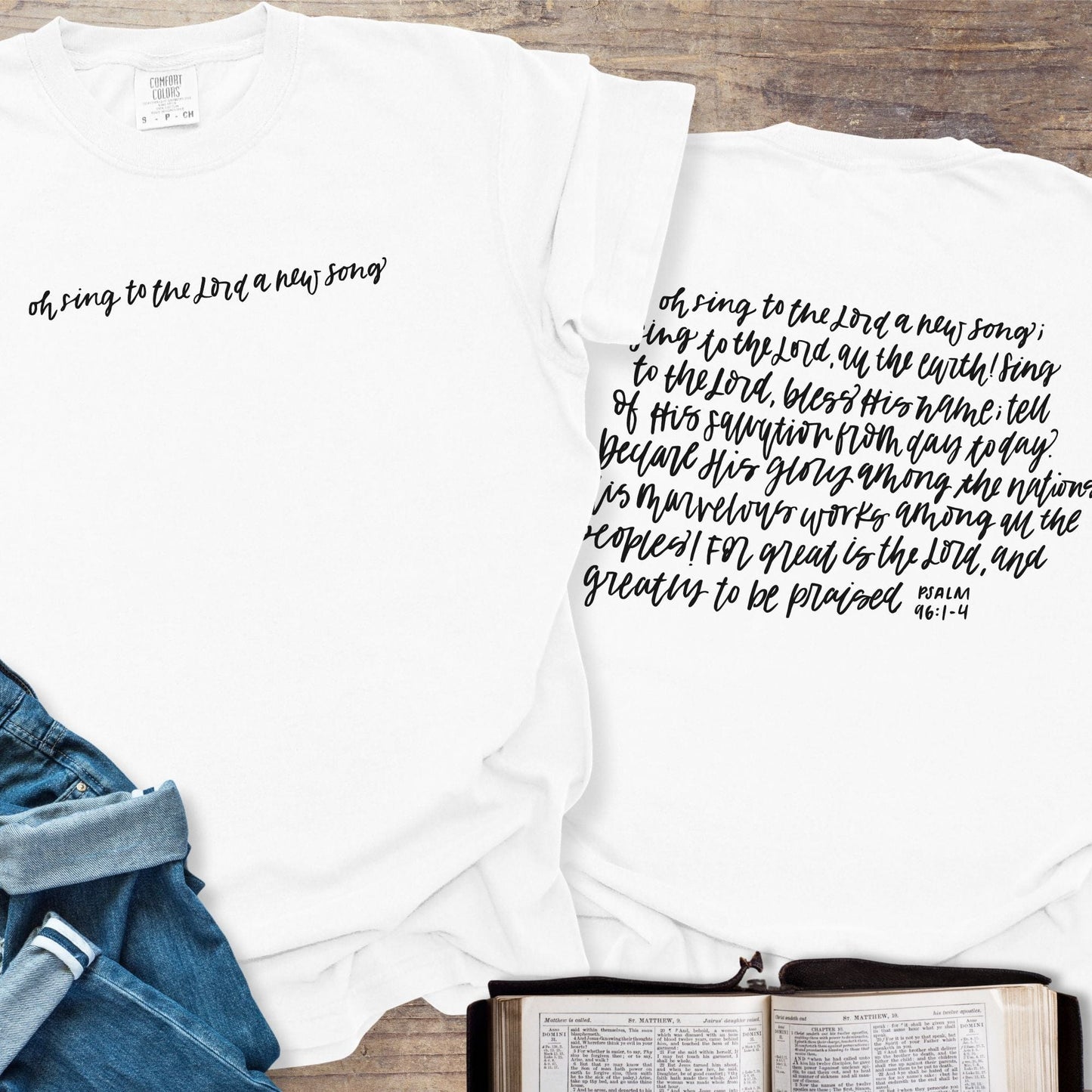 Sing A New Song Handwritten - Tee