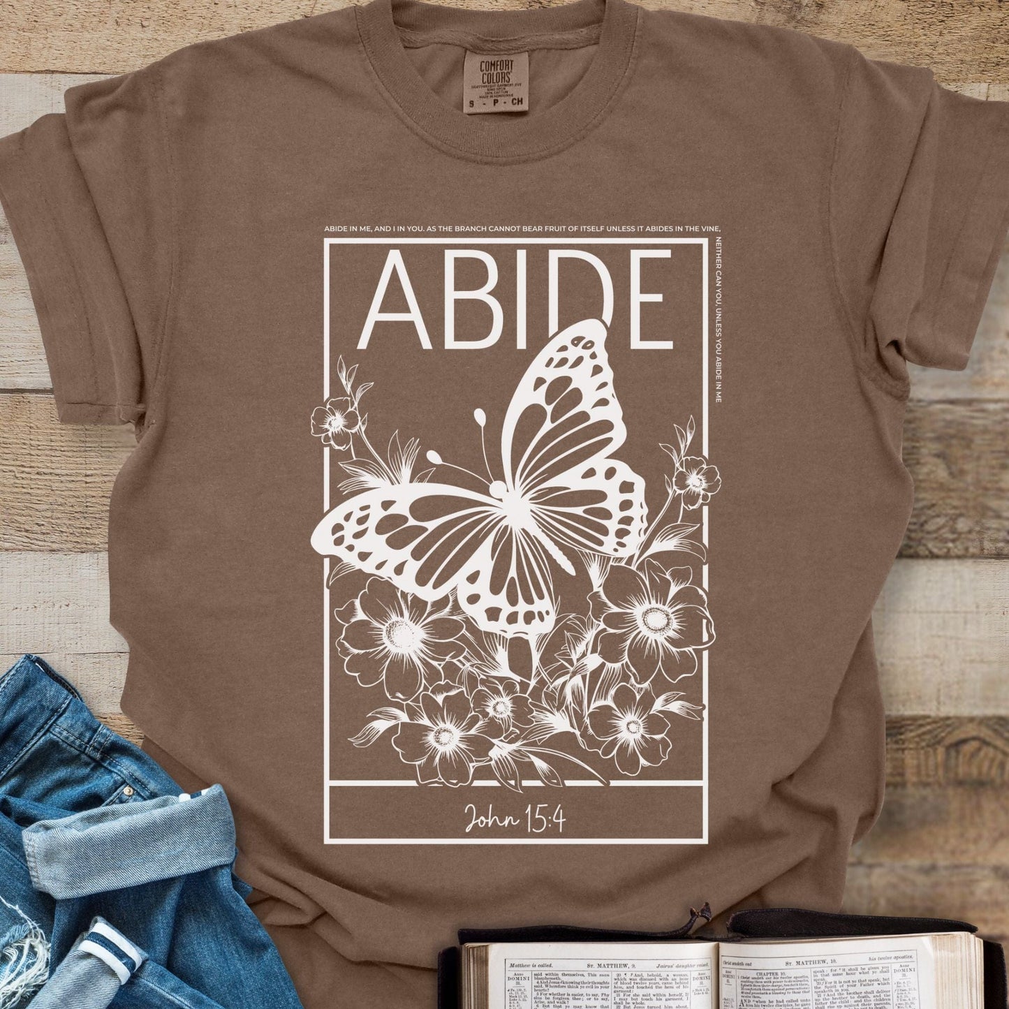 Abide Butterfly - Tee