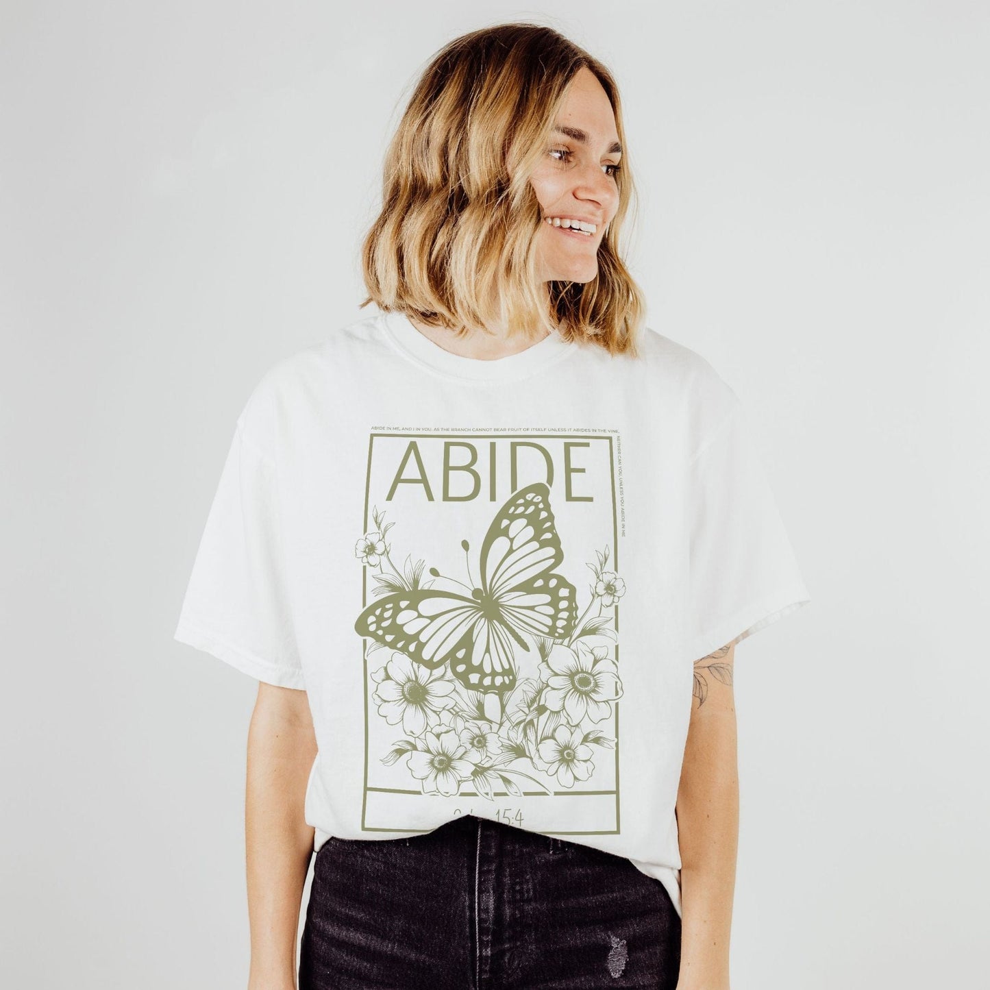 Abide Butterfly - Tee