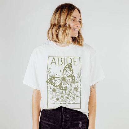Abide Butterfly - Tee
