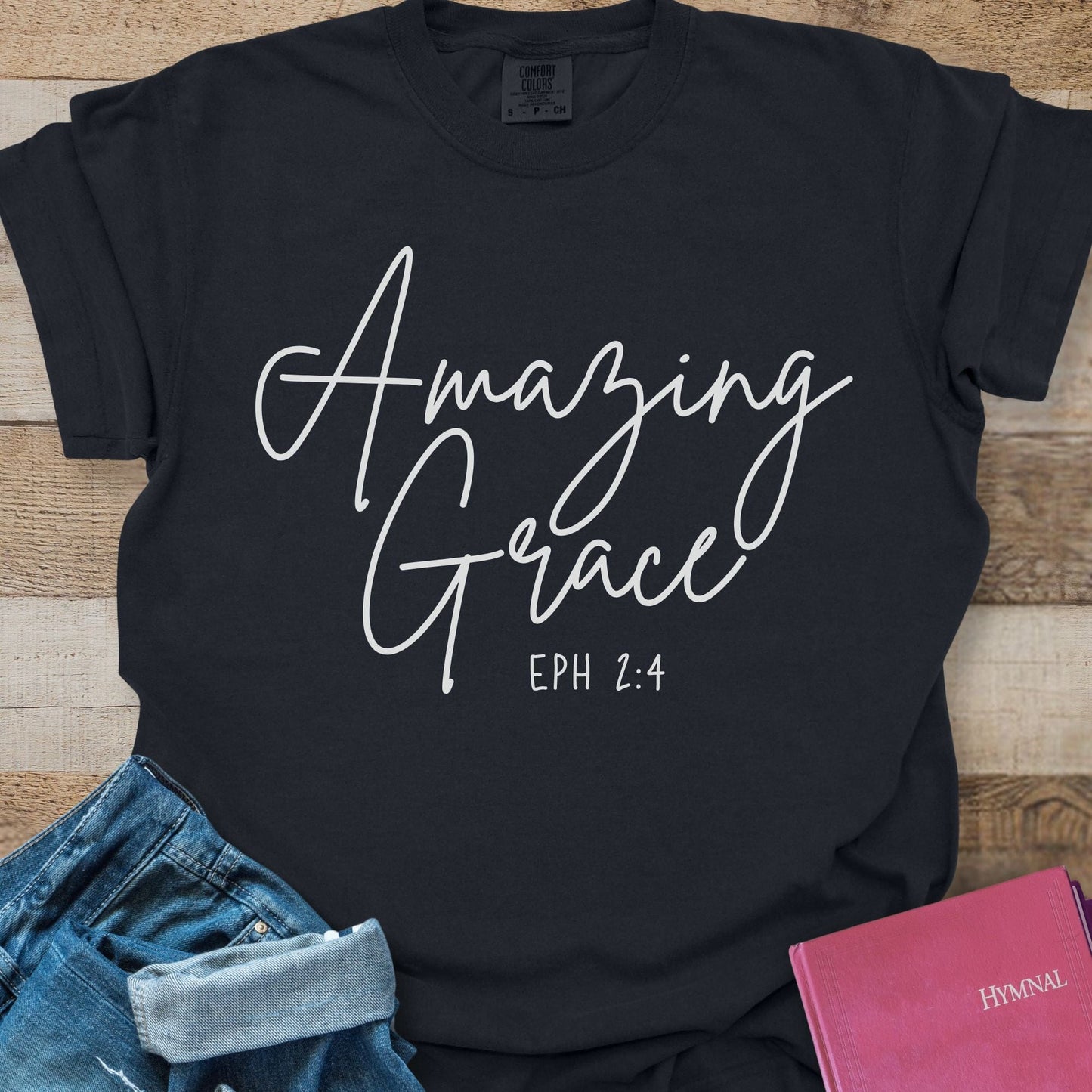 Amazing Grace Simple Script - Tee
