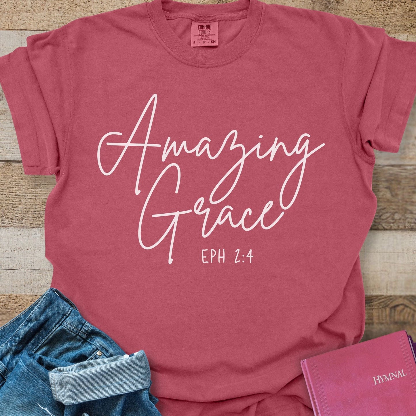 Amazing Grace Simple Script - Tee