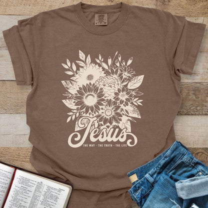 Jesus The Way Floral - Tee