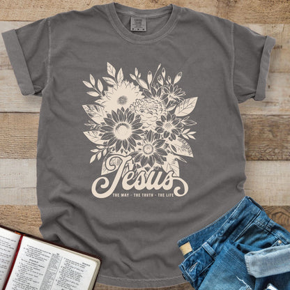 Jesus The Way Floral - Tee