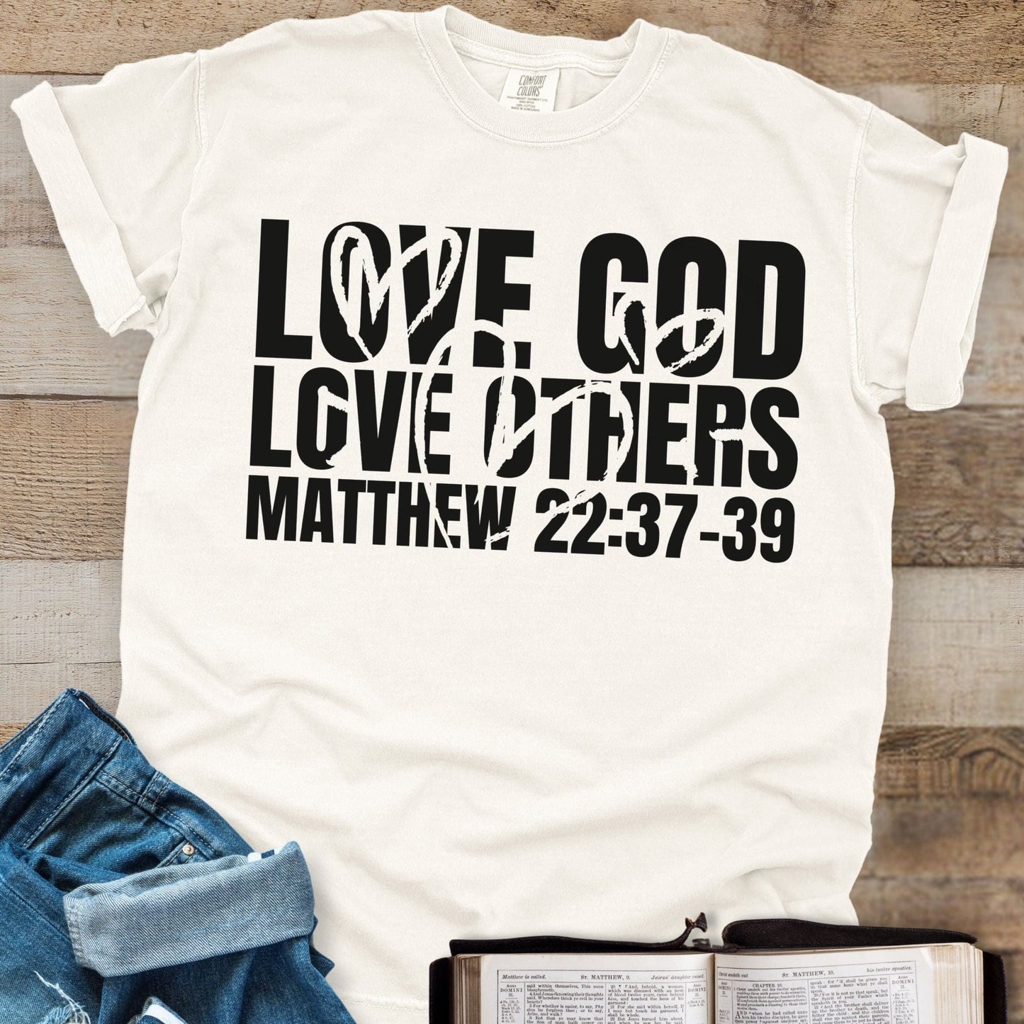 Love God Love Others Hearts - Tee