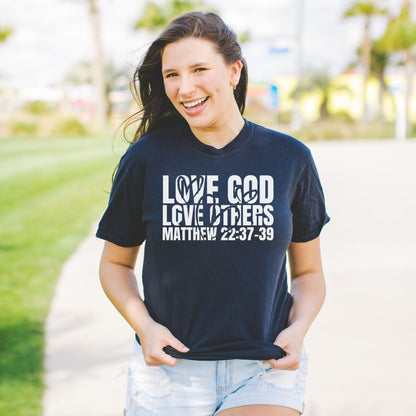 Love God Love Others Hearts - Tee