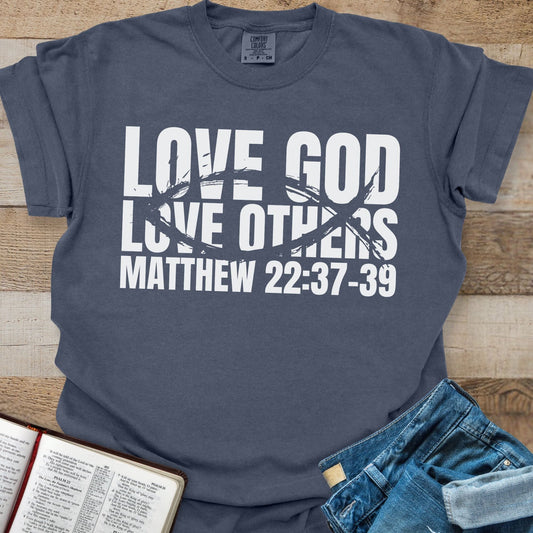 Love God Love Others Ichthys - Tee