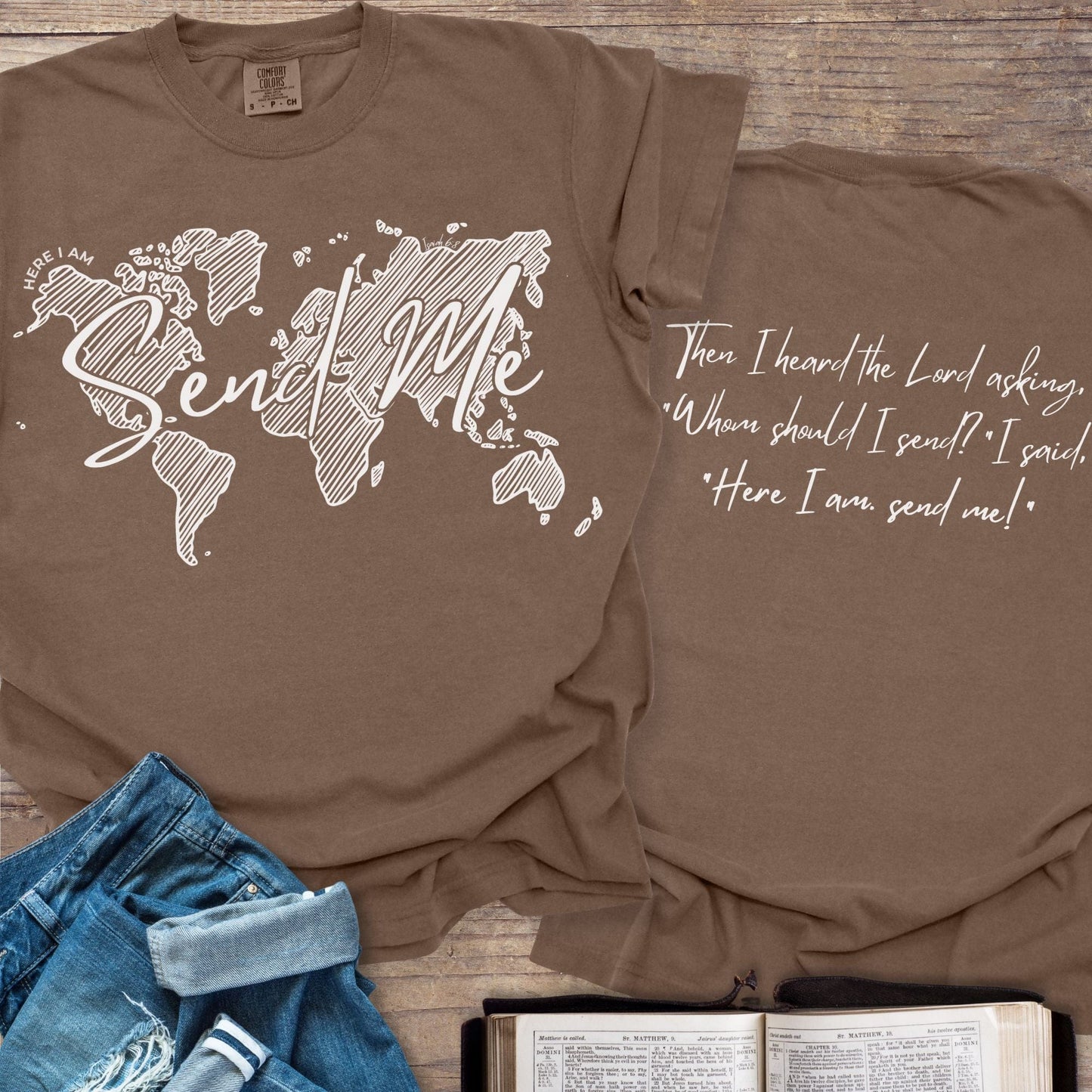 Send Me World Map - Tee