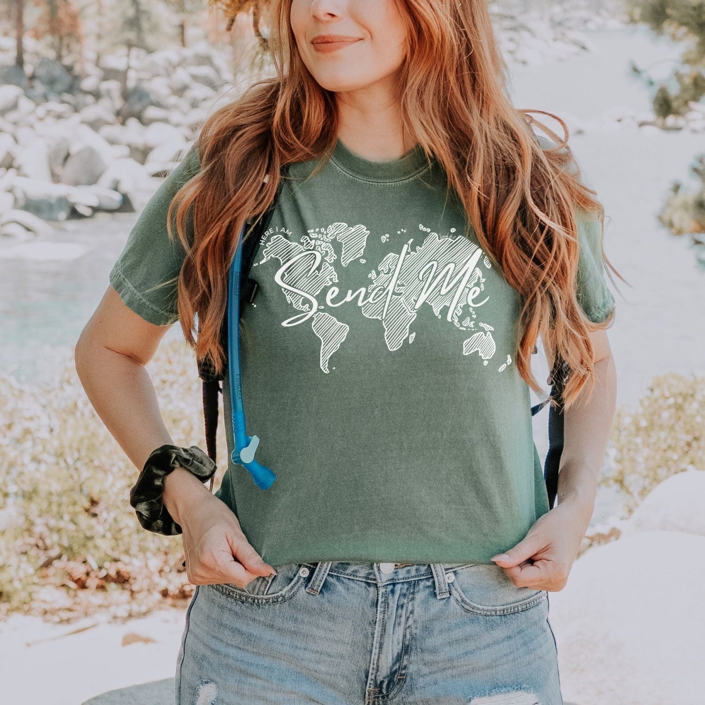 Send Me World Map - Tee