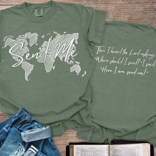 Send Me World Map - Tee