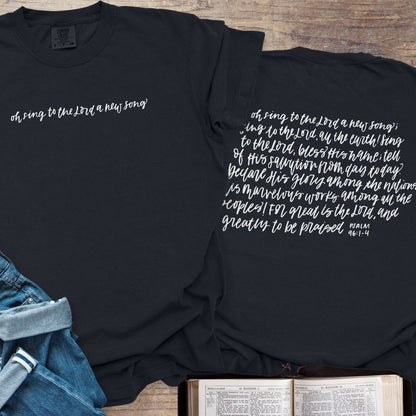 Sing A New Song Handwritten - Tee