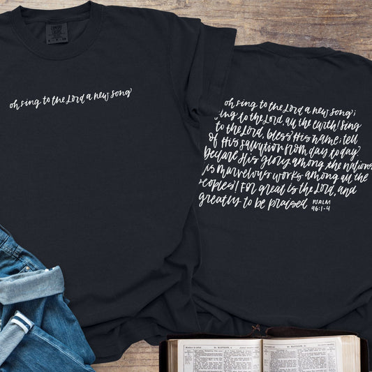 Sing A New Song Handwritten - Tee