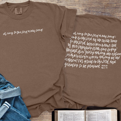 Sing A New Song Handwritten - Tee