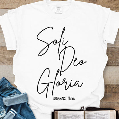 Soli Deo Gloria Script - Tee