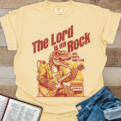 The Lord is My Rock Dino - Tee