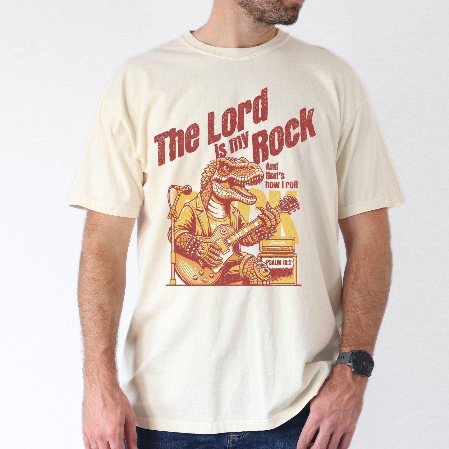 The Lord is My Rock Dino - Tee