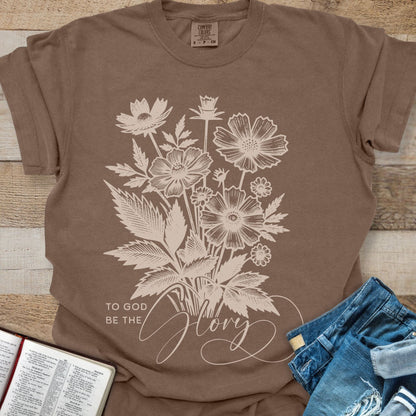 To God Be the Glory Flower - Tee