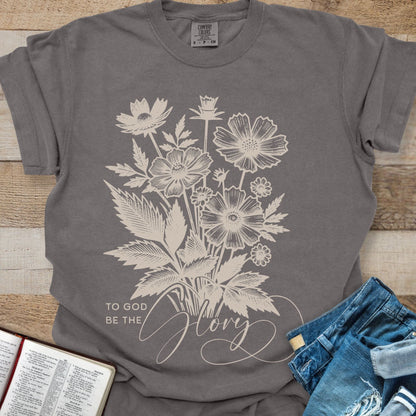 To God Be the Glory Flower - Tee